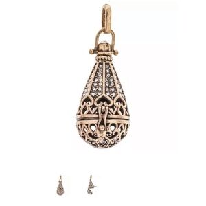 Tear drop cage pendant